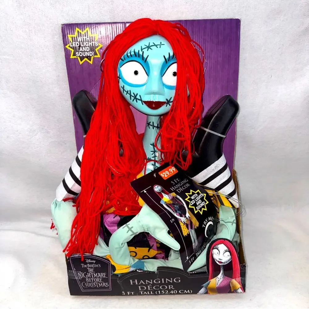NIB 5 Foot Hanging Sally Nightmare Before Christmas Lights and Sounds See Video